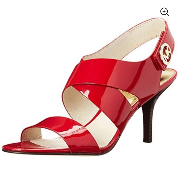 Michael Kors Joselle Red patent heels women’s 7.5 - Picture 2 of 11